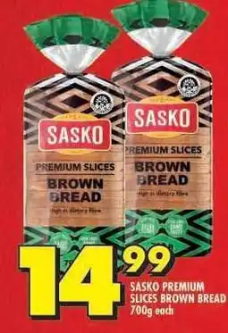 Shoprite Sasko Premium Slices Brown Bread offer