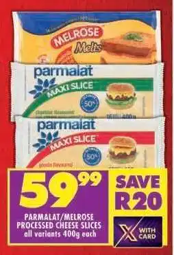 Shoprite PARMALAT/MELROSE PROCESSED CHEESE SLICES offer