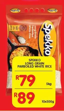 Shoprite SPEKKO LONG GRAIN PARBOILED WHITE RICE offer
