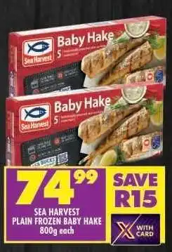 Shoprite SEA HARVEST PLAIN FROZEN BABY HAKE offer