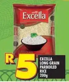 Shoprite EXCELLA LONG GRAIN PARBOILED RICE 200g offer