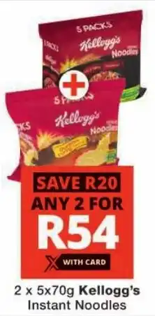 Checkers Kellogg's Instant Noodles offer