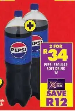 Shoprite PEPSI REGULAR SOFT DRINK 2ℓ offer
