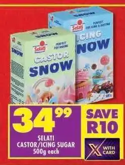 Shoprite SELATI CASTOR/ICING SUGAR 500g each offer
