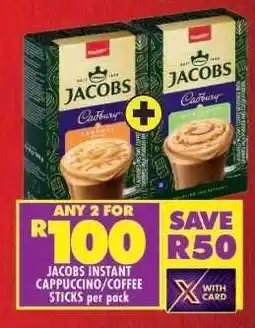 Shoprite Jacobs Instant Cappuccino/Coffee Sticks per pack offer