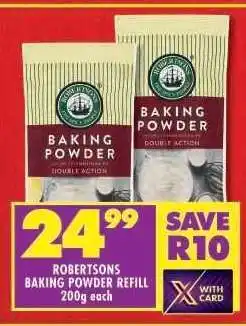 Shoprite ROBERTSONS BAKING POWDER REFILL offer