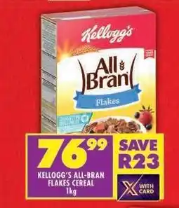 Shoprite KELLOGG'S ALL BRAN FLAKES CEREAL 1kg offer