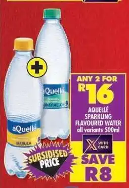 Shoprite Aquelle Sparkling Flavoured Water offer