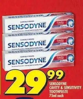Shoprite SENSODYNE Cavity & Sensitivity Toothpaste offer