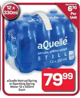 Pick n Pay Hypermarket aQuelle Natural Spring or Sparkling Spring Water 12 x 330ml offer