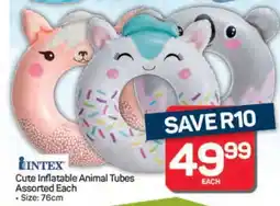 Pick n Pay Hypermarket Intex Cute Inflatable Animal Tubes offer