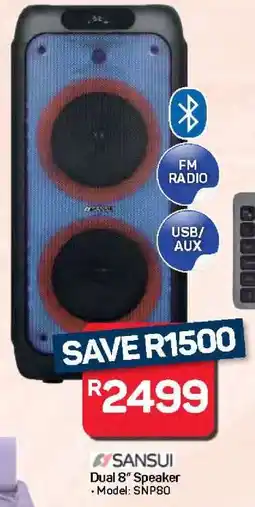 Pick n Pay Hypermarket Sansui Dual 8 Speaker offer
