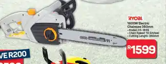 Pick n Pay Hypermarket RYOBI 1800W Electric Chainsaw 350mm offer