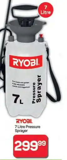 Pick n Pay Hypermarket RYOBI 7 Litre Pressure Sprayer offer