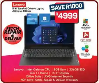 Pick n Pay Hypermarket Lenovo 15.6” IdeaPad Celeron Laptop offer