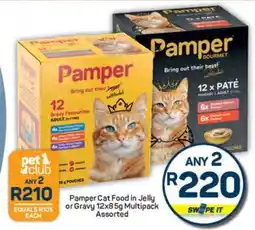 Pick n Pay Pamper Cat Food in Jelly or Gravy 12x85g Multipack Assorted offer