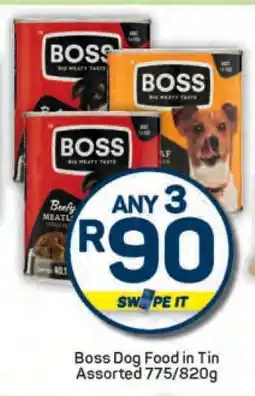 Pick n Pay Boss Dog Food in Tin Assorted 775/820g offer