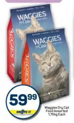 Pick n Pay Waggies Dry Cat Food Assorted 1.75kg Each offer