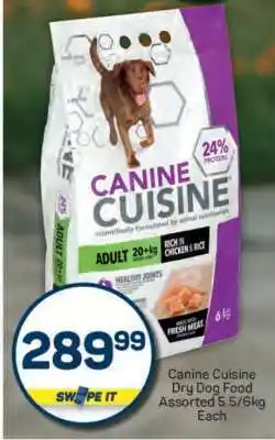 Pick n Pay Canine Cuisine Dry Dog Food Assorted 5.5/6kg Each offer