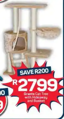 Pick n Pay Grants Cat Tree with Hideaway and Basket offer