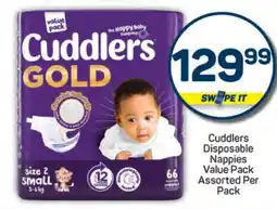 Pick n Pay Cuddlers Disposable Nappies Value Pack Assorted Per Pack offer