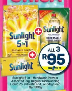 Pick n Pay Sunlight 5-in-1 Handwash Powder, Dishwashing Liquid Refill, Laundry Soap Bar offer