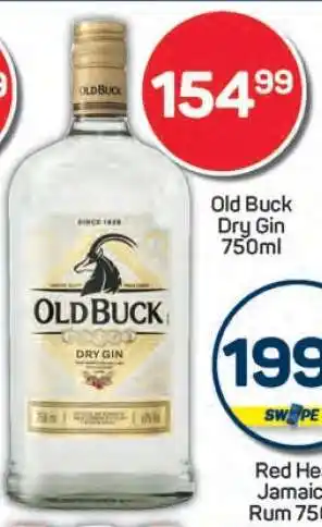 Pick n Pay Old Buck Dry Gin 750ml offer
