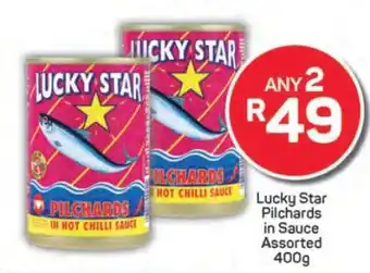 Pick n Pay Lucky Star Pilchards In Sauce Assorted 400g offer