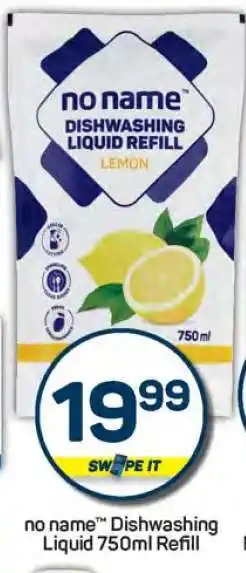 Pick n Pay no name Dishwashing Liquid 750ml Refill offer