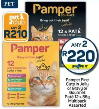 Pick n Pay Pamper Fine Cuts in Jelly or Gravy or Gourmet Paté 12 x 85g Multipack Assorted offer