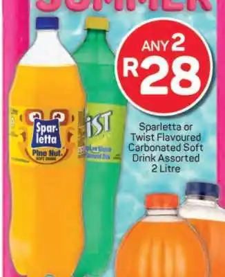 Pick n Pay Sparletta or Twist Flavoured Carbonated Soft Drink offer