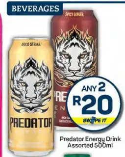 Pick n Pay PREDATOR Energy Drink Assorted 500ml offer