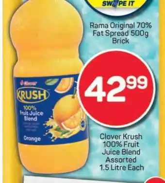 Pick n Pay Clover Krush 100% Fruit Juice Blend Assorted offer