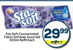 Pick n Pay Sta-Soft Concentrated Fabric Softener Assorted 500ml Refill Each offer