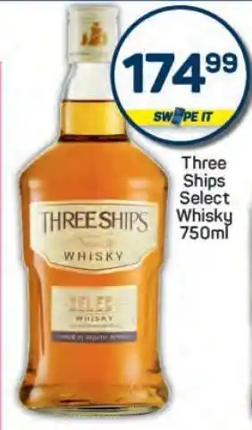Pick n Pay Three Ships Select Whisky 750ml offer