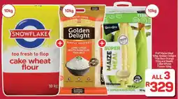 Pick n Pay Hypermarket Snowflake Cake Wheat Flour, Golden Delight Thai Rice, PnP Maize Meal offer