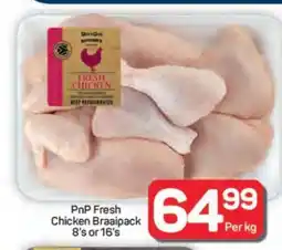Pick n Pay Hypermarket PnP Fresh Chicken Braaipack 8's or 16's offer