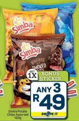 Pick n Pay Hypermarket Simba Potato Chips Assorted 120g offer