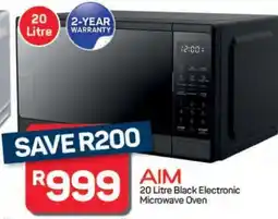 Pick n Pay Hypermarket AIM 20 Litre Black Electronic Microwave Oven offer