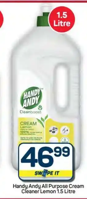 Pick n Pay Hypermarket Handy Andy All Purpose Cream Cleaner Lemon 1.5 Litre offer