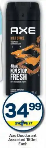 Pick n Pay Axe Deodorant offer