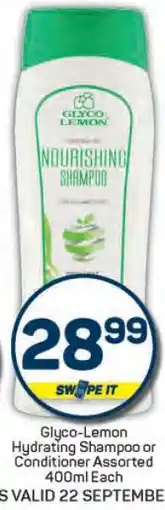 Pick n Pay Glyco-Lemon Hydrating Shampoo or Conditioner offer