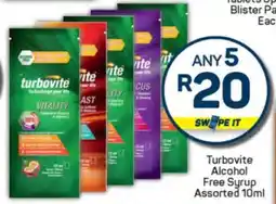 Pick n Pay Turbovite Alcohol Free Syrup Assorted 10ml offer