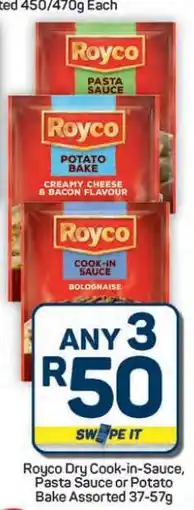 Pick n Pay Hypermarket Royco Dry Cook-in-Sauce, Pasta Sauce or Potato Bake offer