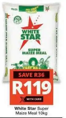 Checkers White Star Super Maize Meal-10Kg offer