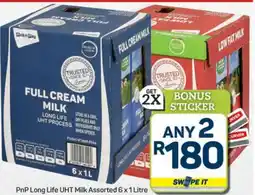 Pick n Pay Hypermarket PnP Long Life UHT Milk Assorted 6 x 1 Litre offer