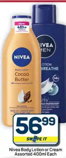Pick n Pay Hypermarket Nivea Body Lotion or Cream offer