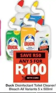 Checkers Duck Disinfectant Toilet Cleaner/Bleach offer