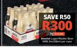 Checkers Amstel Lager/Radler Beer offer