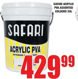 Boxer SAFARI ACRYLIC PVA ASSORTED COLOURS 20L offer